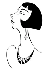 Junge Dame mit Bob-Frisur